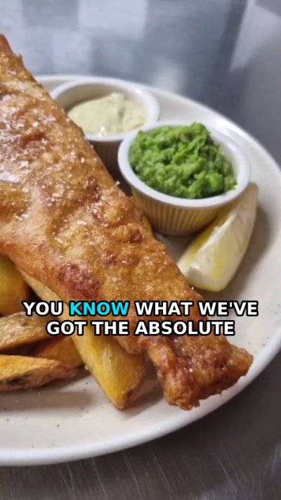 Crispy Fish & Chips cooked to perfection at the King's Head.