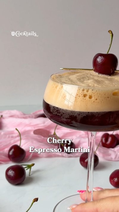 My kind of afternoon pick-me-up. ☕️🍒 Shop the Breville Espresso Machine at the link in our bio. -2 oz. cherry vodka -1 oz. espresso -3/4 oz. coffee liqueur -1/2 oz. cherry syrup -cherry for garnish @cocktails may earn commission through links on our social.